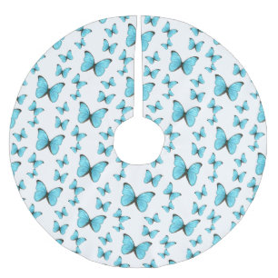 Morpho-Schmetterlinge Cartoon-Abbildung Polyester Weihnachtsbaumdecke