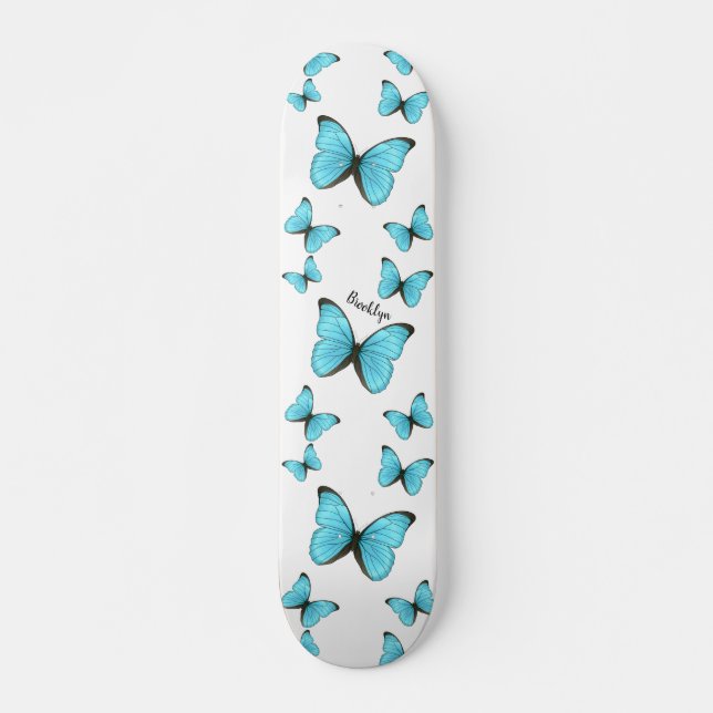 Morpho-Schmetterlinge Cartoon-Abbildung Skateboard (Vorne)