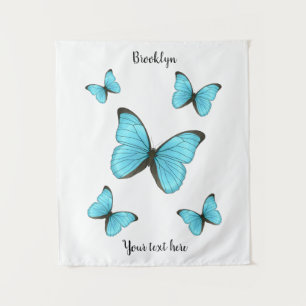 Morpho-Schmetterlinge Cartoon-Abbildung Wandteppich