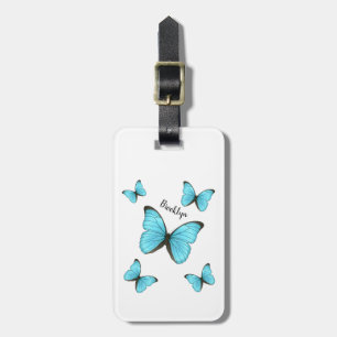 Morpho-Schmetterlinge Cartoon-Illustration  Gepäckanhänger
