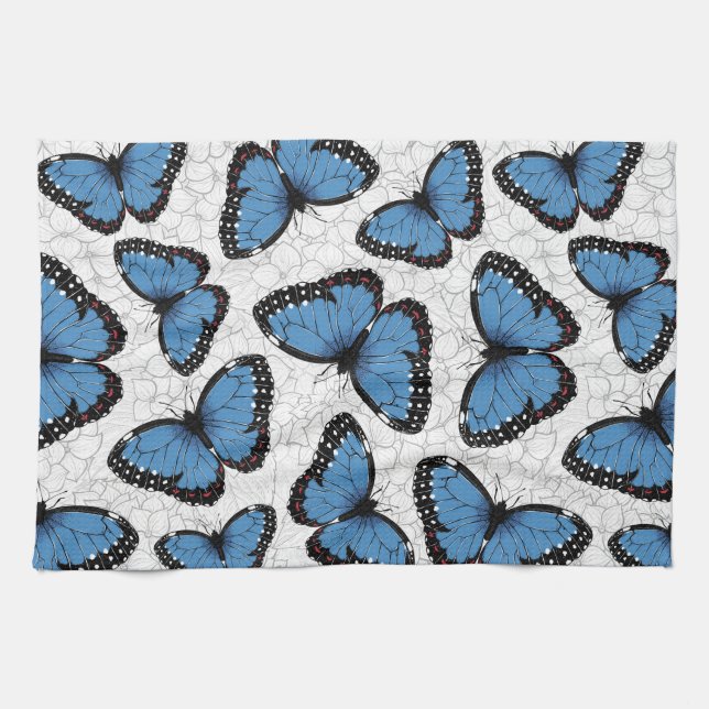 Morpho-Schmetterlinge Geschirrtuch (Horizontal)