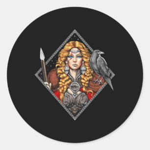 Morrigan Goddess Celtic Mythology Pagan Deity of W Runder Aufkleber