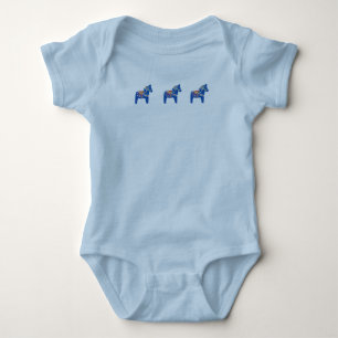 Morrill Dala Horses Baby Strampler