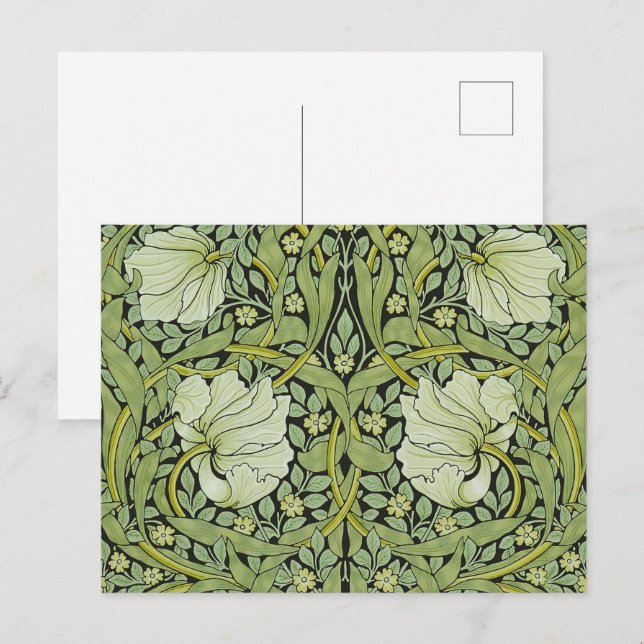Morris 1876 Vintages Pimpernell-Muster Postkarte (Vorne/Hinten)