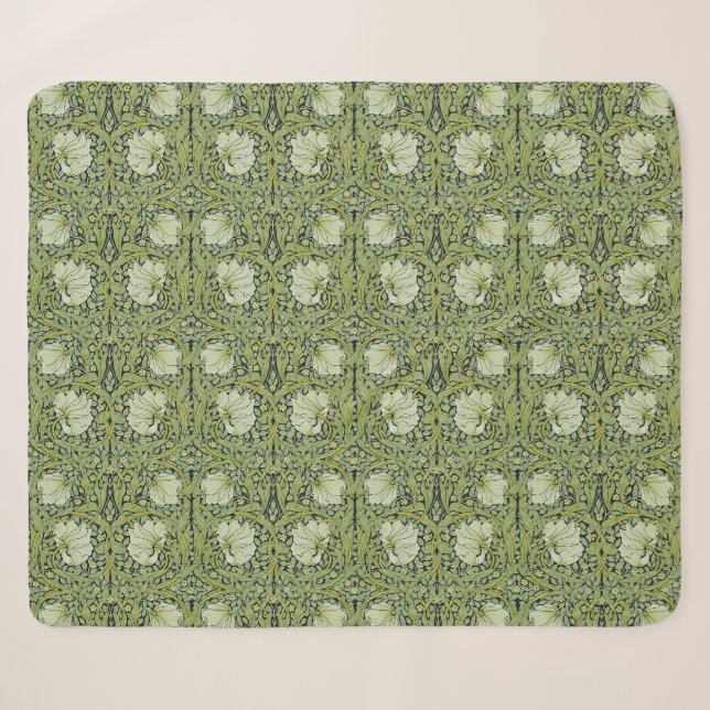 Morris 1876 Vintages Pimpernell-Muster Sherpadecke (Vorderseite (Horizontal))