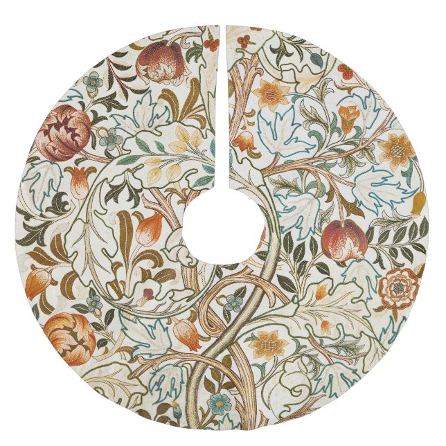  Morris Acanthus Floral Crewel Embroidery Pattern Polyester Weihnachtsbaumdecke (Vorderseite)