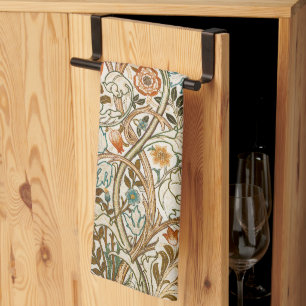 Morris Acanthus Floral Crewel Stickerei Muster Geschirrtuch