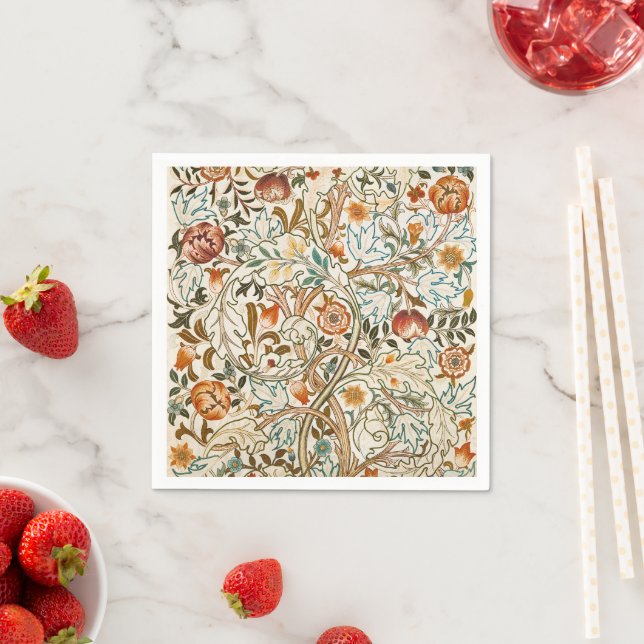 Morris Acanthus Floral Crewel Stickerei Muster Serviette (Beispiel)