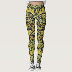 Morris Acanthus Verlasst Blume aus Twining Stem Te Leggings