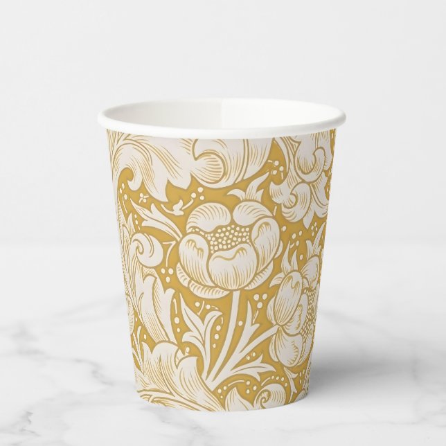 Morris Bachelor's Button Blume & Golden Stems Pappbecher (Links)