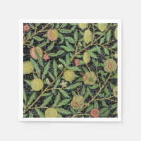 Morris Black Background Antique Pomegrana Muster