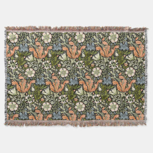 Morris BlackBackground 1896 Compton Floral Pattern Decke