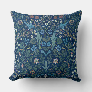 Morris Blau Hintergrund Vintage Blackthorn Muster Kissen