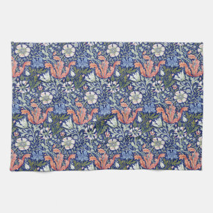 Morris Blue Background 1896 Compton Floral Pattern Geschirrtuch