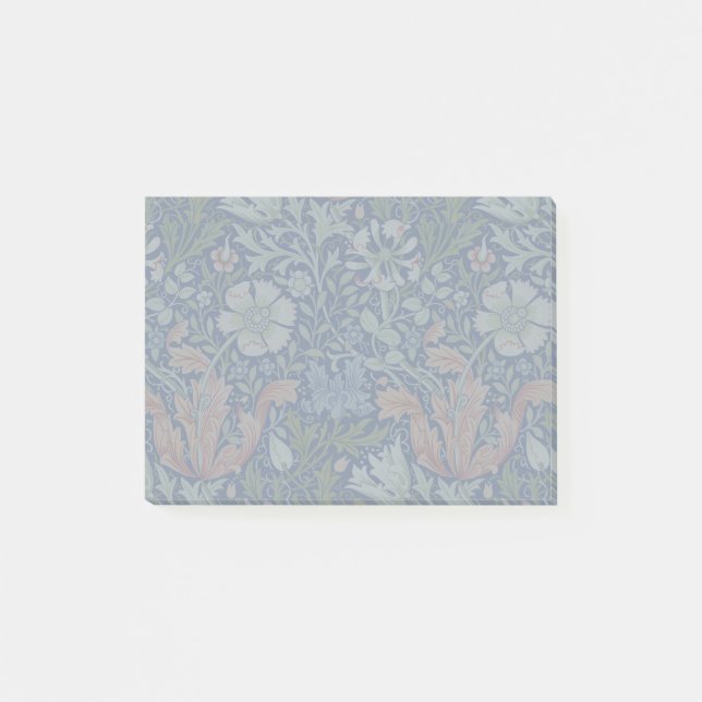 Morris Blue Background 1896 Compton Floral Pattern Post-it Klebezettel (Vorderseite)