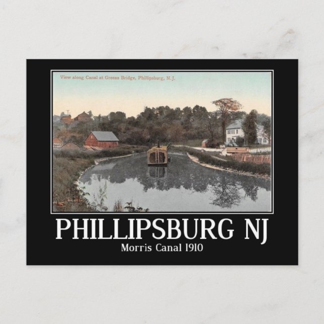 Morris Canal, Phillipsburg, New Jersey Vintag Postkarte (Vorderseite)