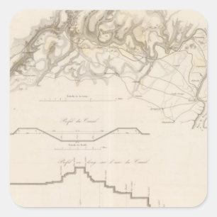 Morris Canal Quadratischer Aufkleber