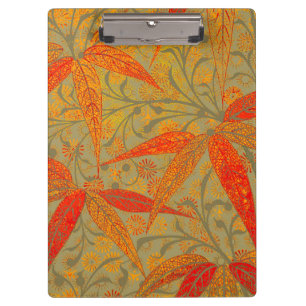 Morris & Co. Bambus-Muster Godwin Orange und Salbe Klemmbrett