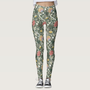 Morris Cray Vintag Blossom Blumendesign Green Leggings