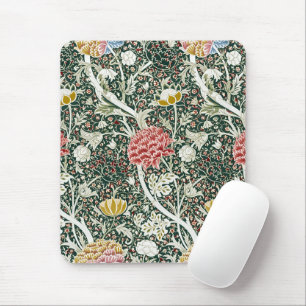 Morris Cray Vintage Blossom Florales Design Grün Mousepad