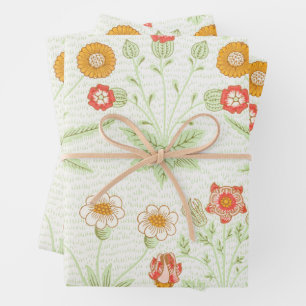 Morris Daisy, Klassisches viktorianisches Blumenmu Geschenkpapier Set