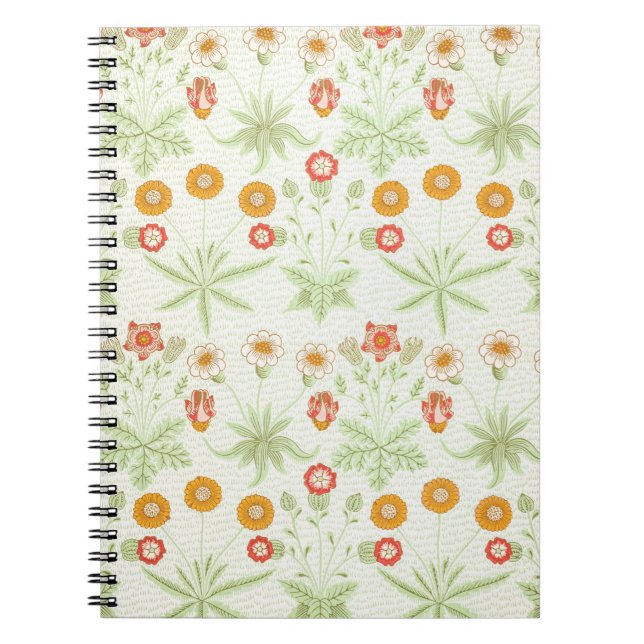 Morris Daisy, klassisches Viktorianisches Blumenmu Notizblock (Vorderseite)