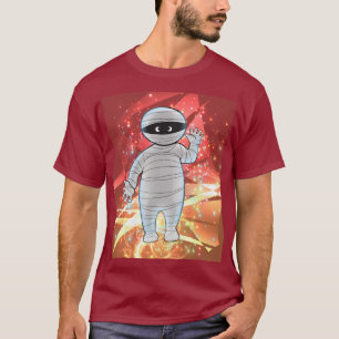 Morris die Mummy auf Rot T-Shirt