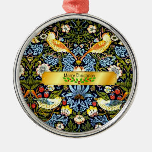 Morris - Erdbeer-Dieb, Frohe Weihnachten, Ornament Aus Metall