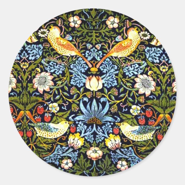 Morris - Erdbeerdieb, Runder Aufkleber (Vorderseite)