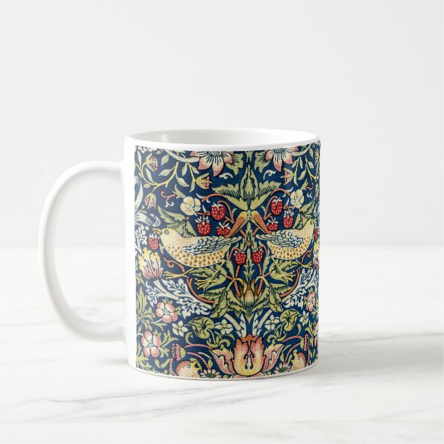 Morris - Erdbeeren-Dieb-Muster für Vögel und Blume Kaffeetasse (Links)