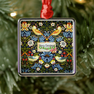 Morris - Erdbeerendieb, Frohe Weihnachten, Ornament Aus Metall