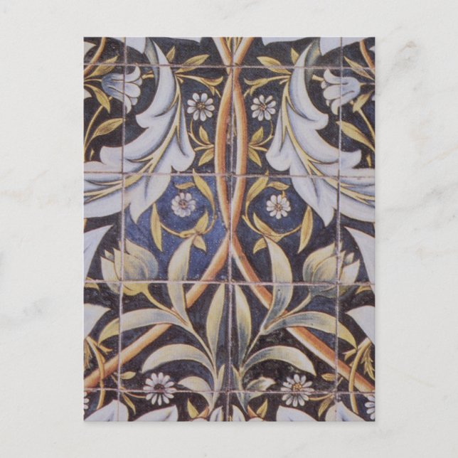 Morris-Fliesen von De Morgan Postkarte (Vorderseite)