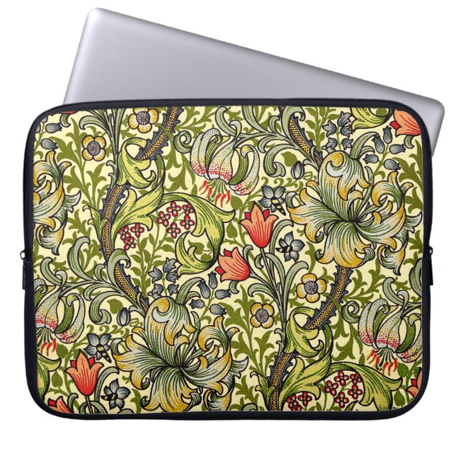 Morris Floral Lily Design Laptopschutzhülle (Vorderseite)