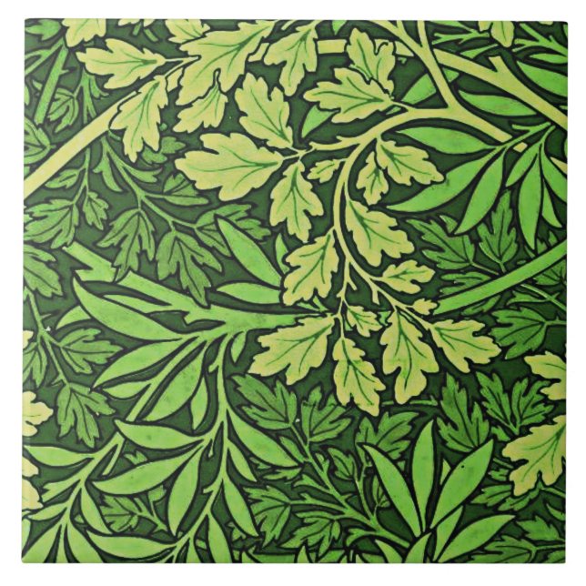 Morris - Folien, Vintage Kunstmuster in Grün Fliese (Vorderseite)