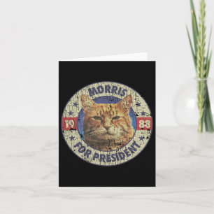 Morris für Präsident Vintage 1988 Katzenliebhaber Karte