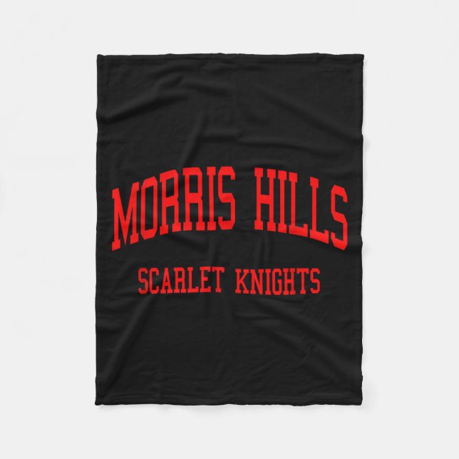 Morris Hills High School Hs Rockaway Nj Retro  Fleecedecke (Vorderseite)
