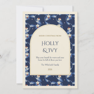Morris Holly Arbour Family Weihnachtskarte Einladung