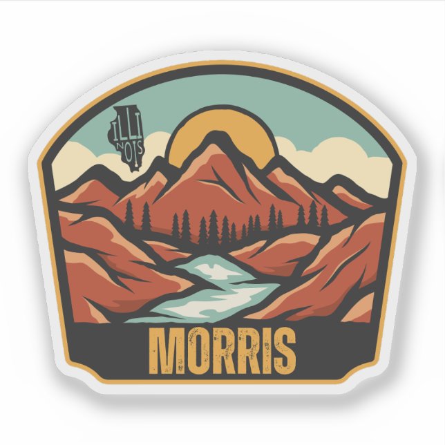 Morris, Illinois Aufkleber (Vorderseite)