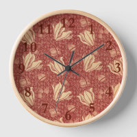 Morris Inspiriert Lily Blume Botanical Red Textile