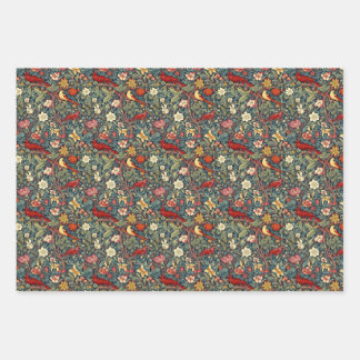 Morris Inspiriert Melange Geschenkpapier Set