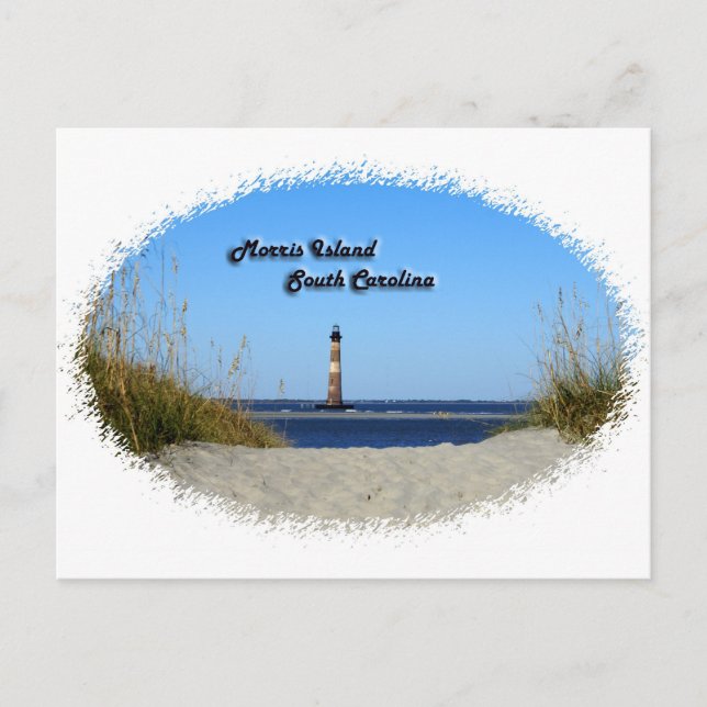 Morris Island - Leuchtturm Postkarte (Vorderseite)