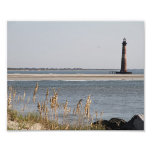Morris Island Lighthouse, Folly Beach, Charleston Fotodruck