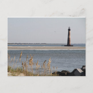 Morris Island Lighthouse, Folly Beach, Charleston Postkarte