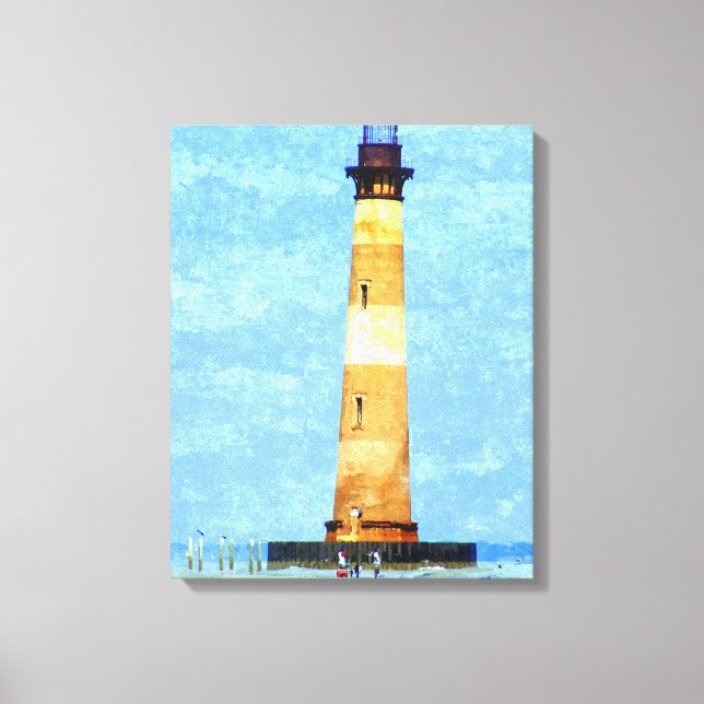 Morris Island Lighthouse Oil on Leinwand (Vorderseite)
