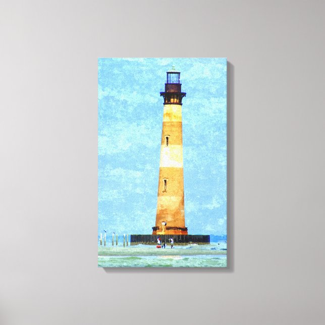Morris Island Lighthouse Oil on Leinwand (Vorderseite)