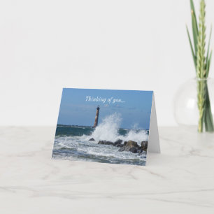 Morris Island Lighthouse Splash Denken Sie an Sie Karte