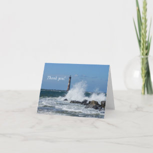 Morris Island Lighthouse Splash Vielen Dank Dankeskarte