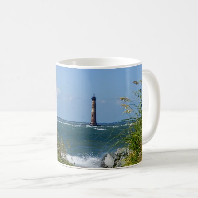 Morris Island Lighthouse Walkway Kaffee Tasse (VorderseiteRechts)