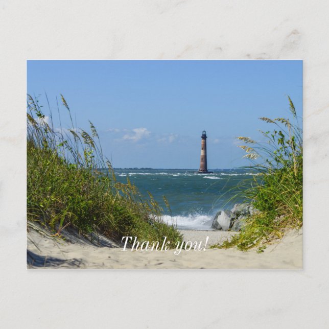 Morris Island Lighthouse Walkway Postkarte (Vorderseite)