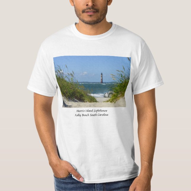 Morris Island Lighthouse Walkway T-Shirt (Vorderseite)